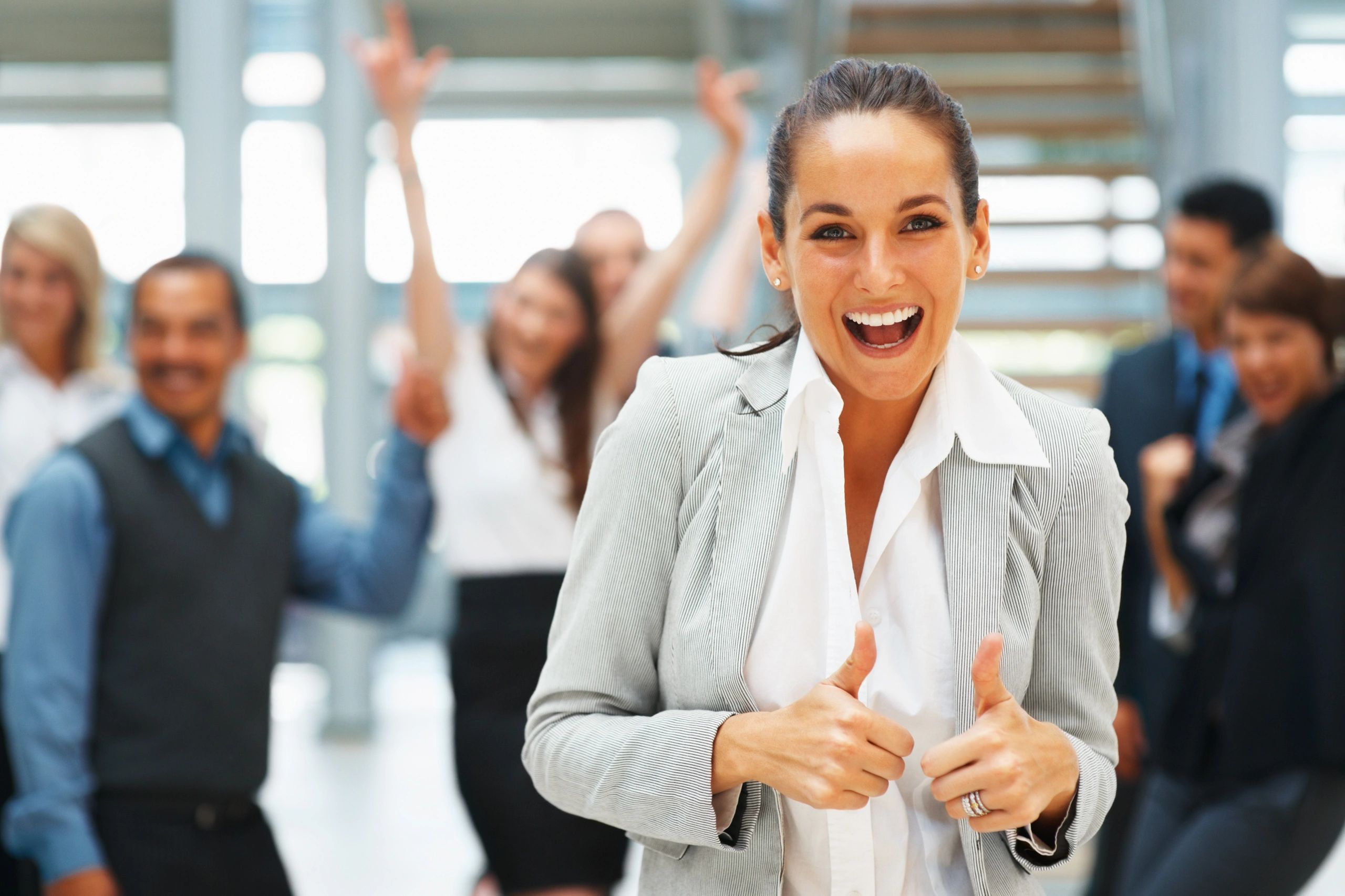 happy business clients testimonial